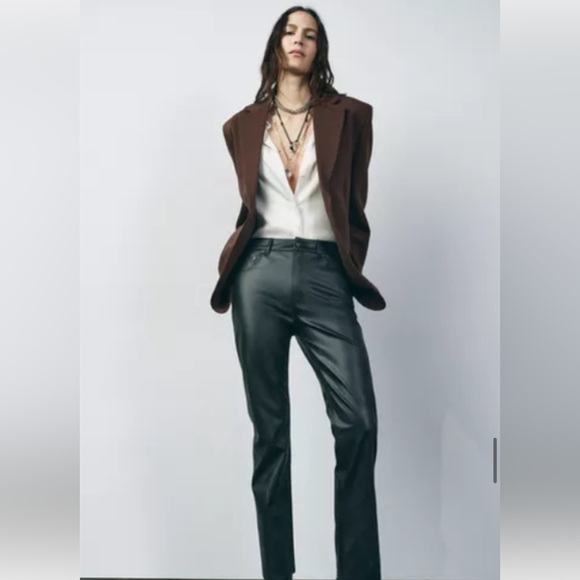 Lamb skin Zara ultra soft 💯% leather pants - Picture 1 of 12